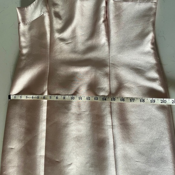 Teri Jon by Rickie Freeman Blush Pink Cocktail Formal Satin 2-Piece Suit 12 - Picture 8 of 13